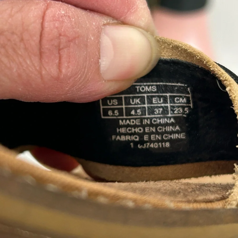 Toms Black and Tan Women's Sandals